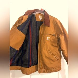 Carhartt Men's Relaxed Fit Duck Blanket-Lined Detroit Jacket